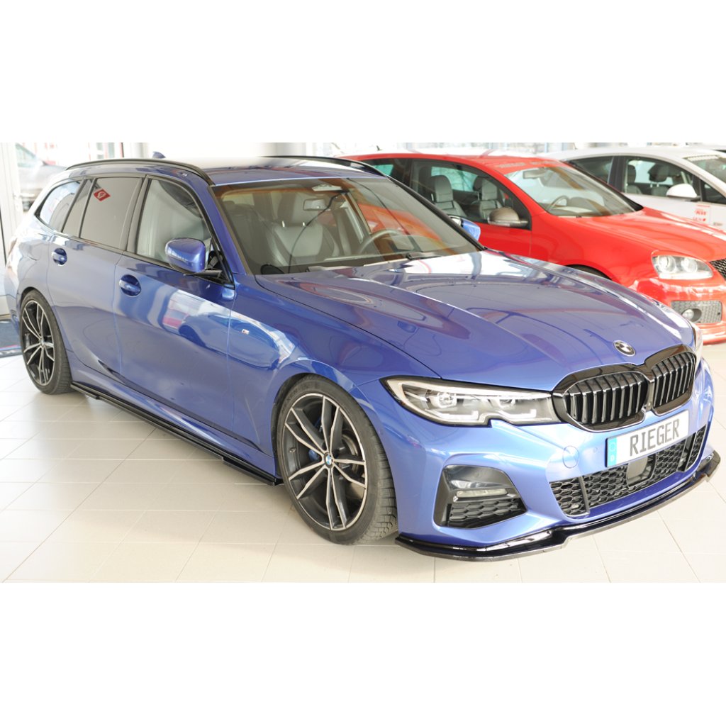 Rieger spoiler pod boční práh mont. strana pravá pro BMW řada 3 G20 sedan, 03/19-, plast ABS lakovaný do černé lesklé barvy