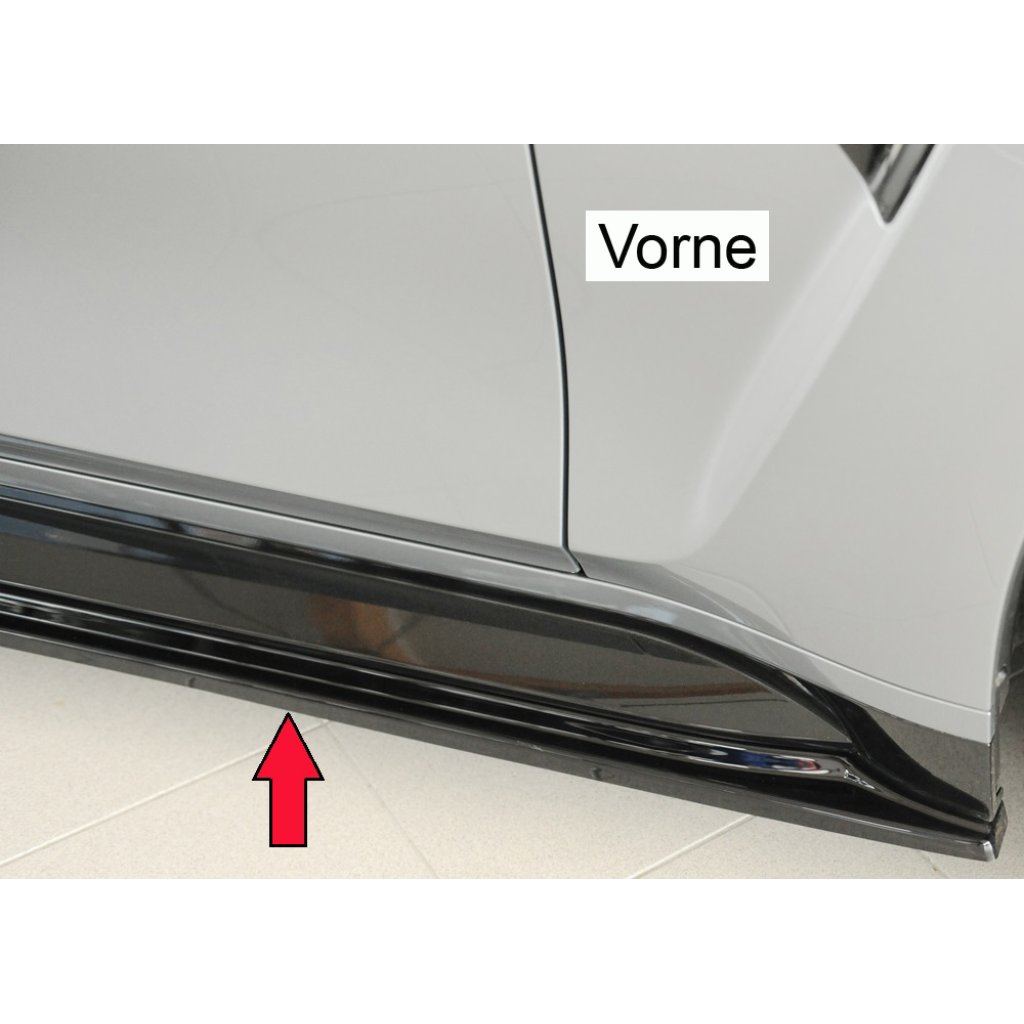 Rieger spoiler pod boční práh mont. strana pravá pro BMW Řada 3 G80 M3 CS G34MKS sedan, 01/23-, plast ABS lakovaný do černé lesklé barvy