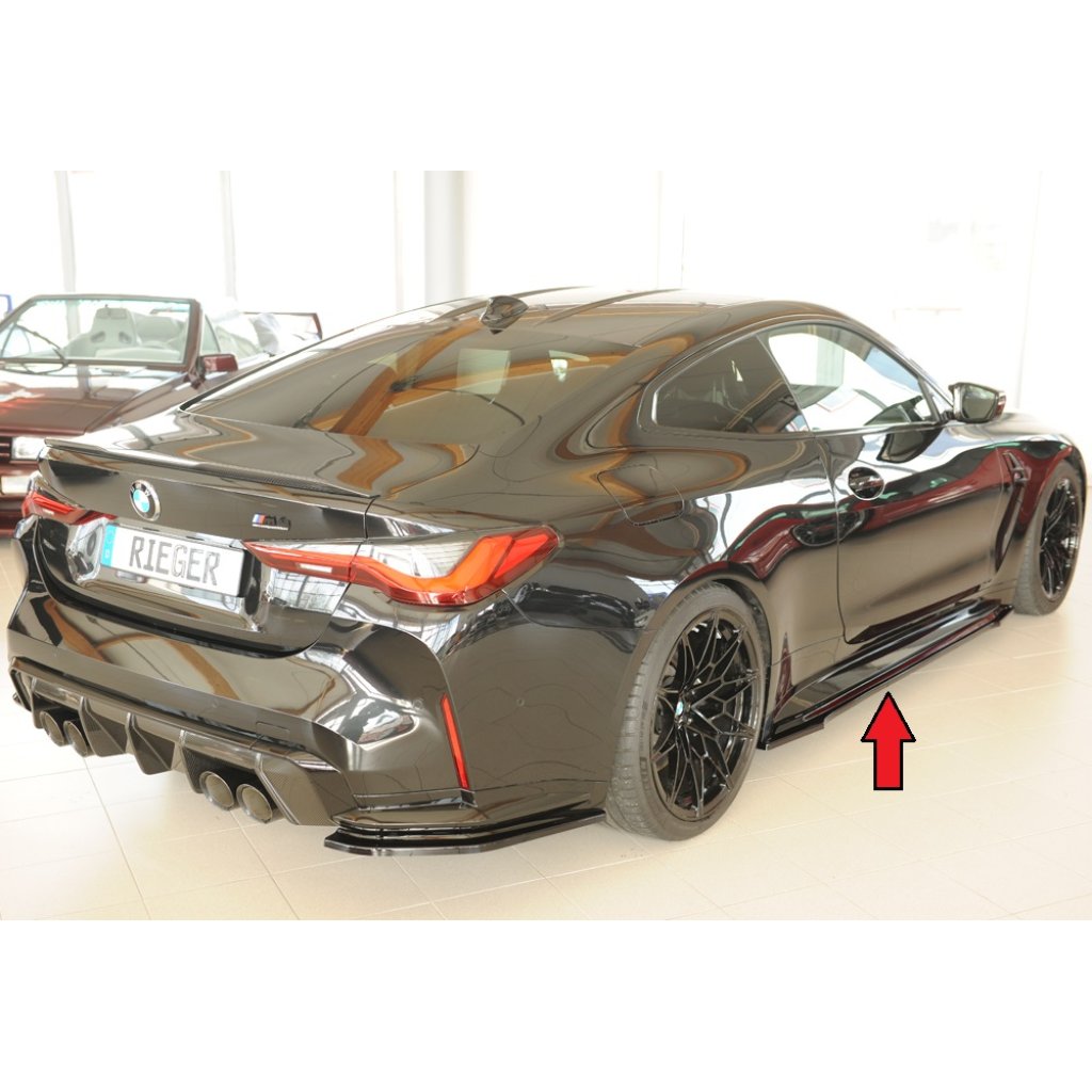 Rieger spoiler pod boční práh mont. strana pravá pro BMW Řada 4 G82 M4 CSL G34MKS kupé, 07/22-, plast ABS lakovaný do černé lesklé barvy