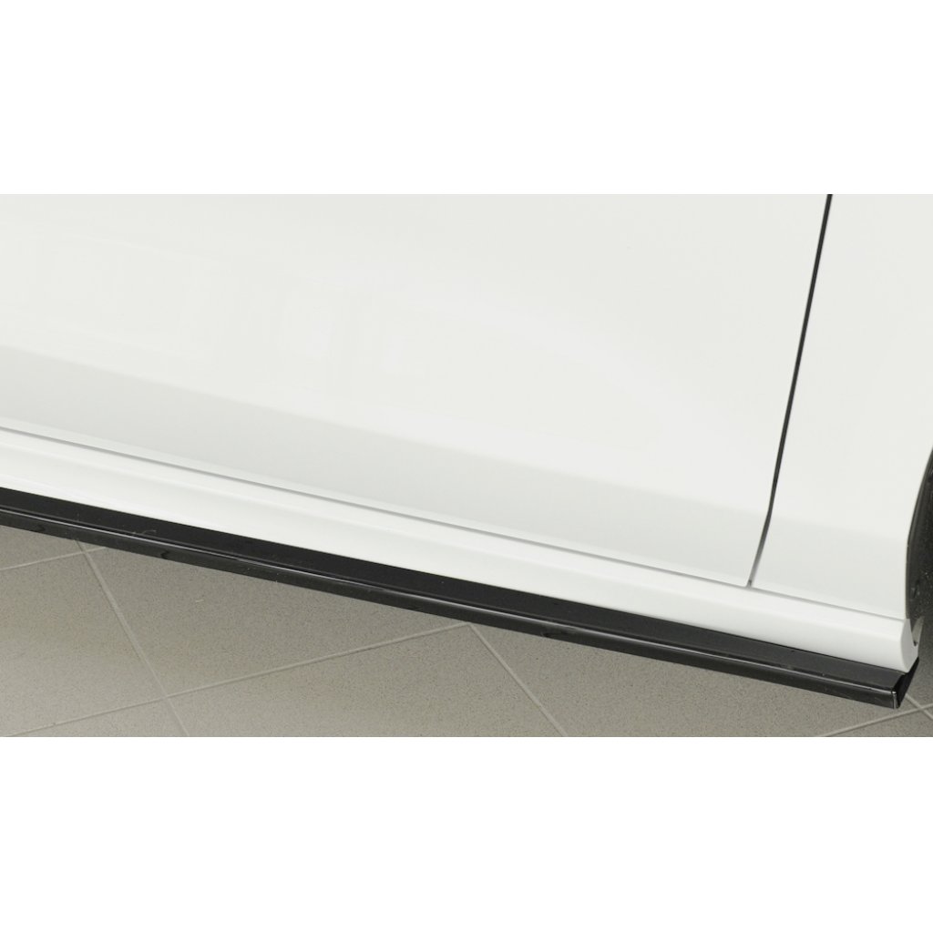 Rieger spoiler pod boční práh mont. strana pravá pro Ford Focus 4 DEH, ST 5-dvéř. (combi), 5-dvéř. (hatchback), 5-dvéř. (sedan), 06/19-, 09/18-, plast ABS lakovaný do černé lesklé barvy
