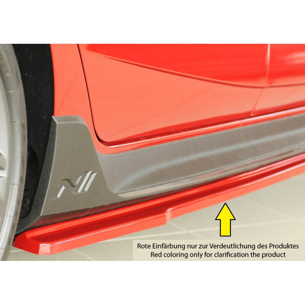 Rieger spoiler pod boční práh mont. strana pravá pro Hyundai i20 N-Performance BC3 5-dvéř. (hatchback), r.v. 04/21-, plast ABS bez povrchové úpravy