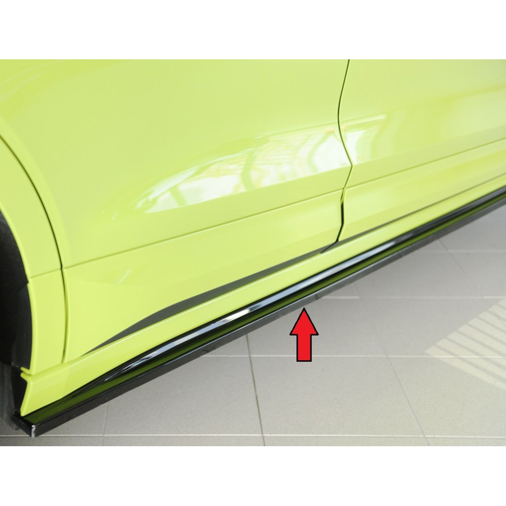 Rieger spoiler pod boční práh mont. strana pravá pro Škoda Enyaq iV RS SUV (5AZ), 07/21-, plast ABS lakovaný do černé lesklé barvy