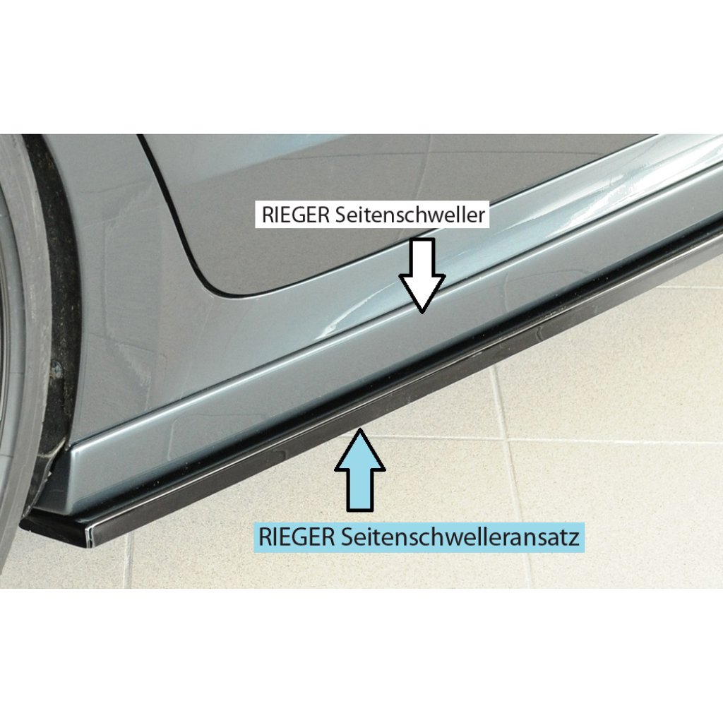 Rieger spoiler pod boční práh mont. strana pravá pro Škoda Octavia RS NX combi, 07/20-, plast ABS lakovaný do černé lesklé barvy