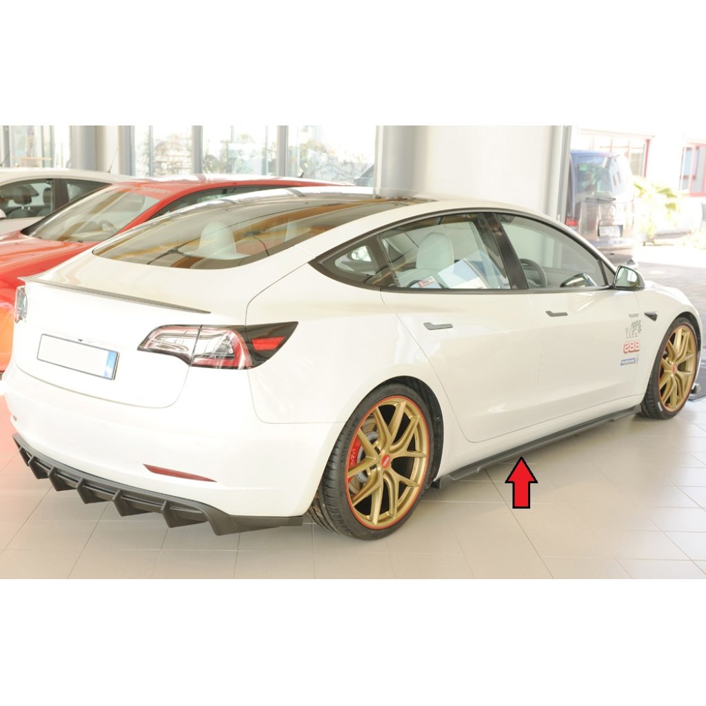 Rieger spoiler pod boční práh mont. strana pravá pro Tesla Model 3 003, r.v. 06/18-, plast ABS bez povrchové úpravy