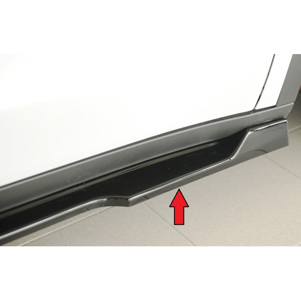 Rieger spoiler pod boční práh mont. strana pravá pro Tesla Model Y 003, 03/20-, plast ABS lakovaný do černé lesklé barvy