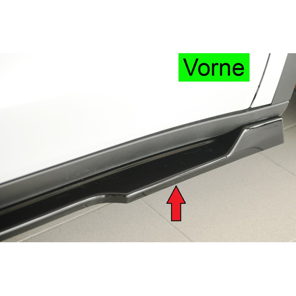 Rieger spoiler pod boční práh mont. strana pravá pro Tesla Model Y 003, 03/20-, plast ABS lakovaný do černé lesklé barvy
