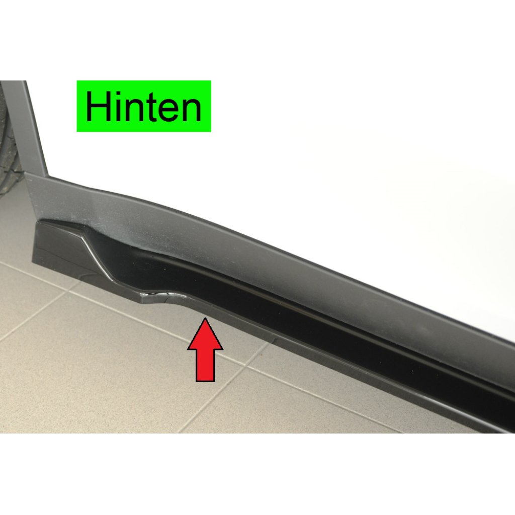 Rieger spoiler pod boční práh mont. strana pravá pro Tesla Model Y 003, 03/20-, plast ABS lakovaný do černé lesklé barvy