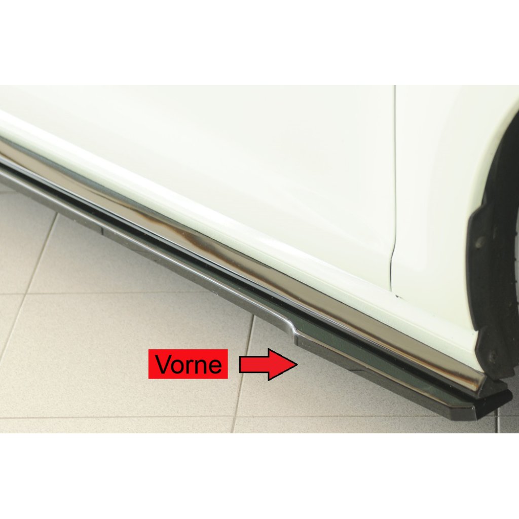 Rieger spoiler pod boční práh mont. strana pravá pro Volkswagen Golf 7 R-Line 3-dvéř., 02/17-, plast ABS lakovaný do černé lesklé barvy