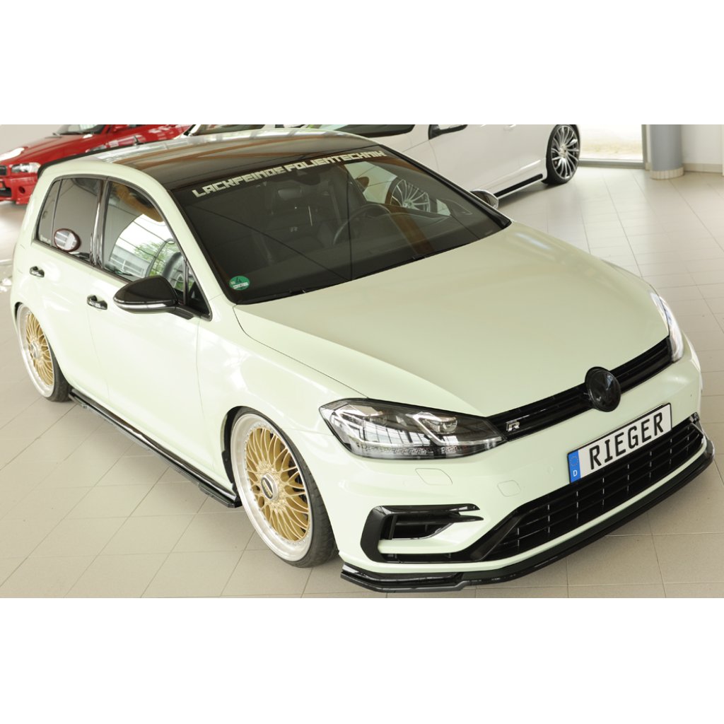 Rieger spoiler pod boční práh mont. strana pravá pro Volkswagen Golf 7 R-Line 3-dvéř., 02/17-, plast ABS lakovaný do černé lesklé barvy