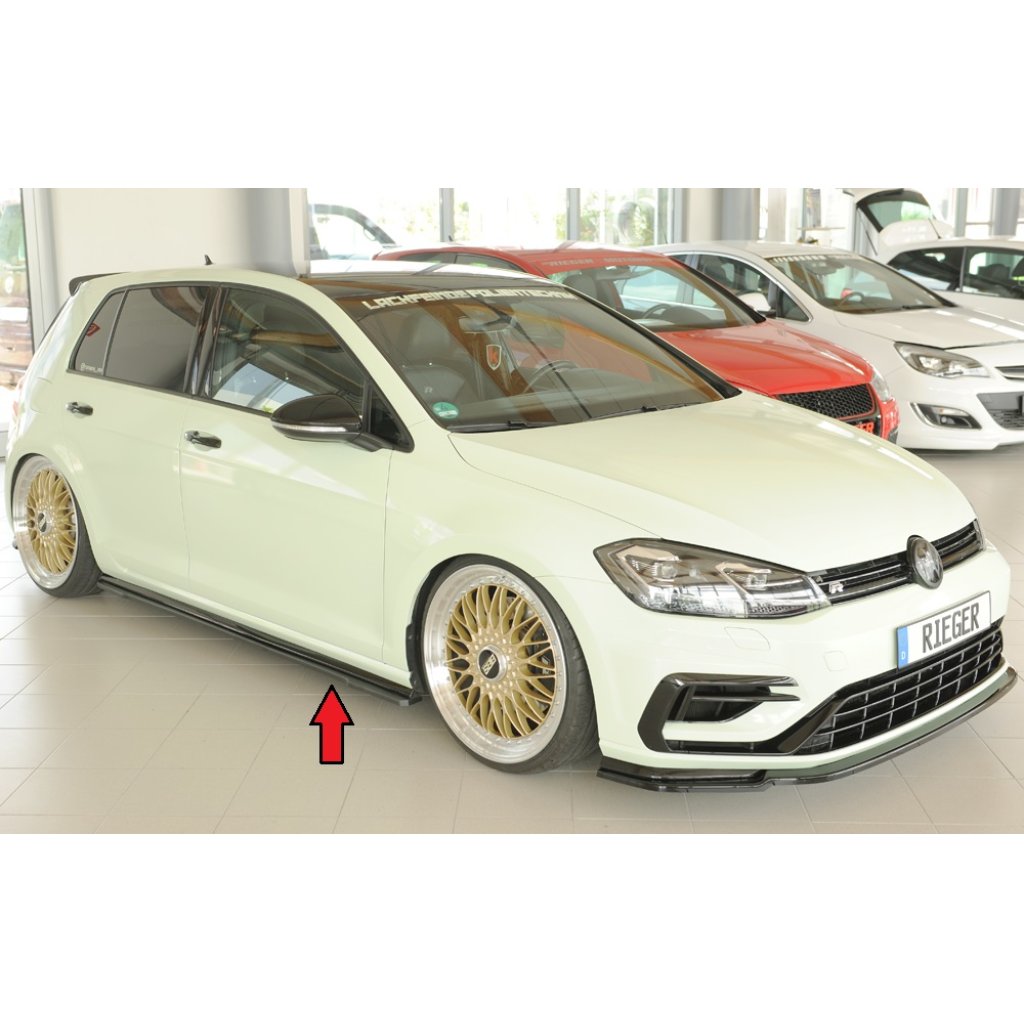 Rieger spoiler pod boční práh mont. strana pravá pro Volkswagen Golf 7 R-Line 3-dvéř., r.v. 02/17-, plast ABS bez povrchové úpravy