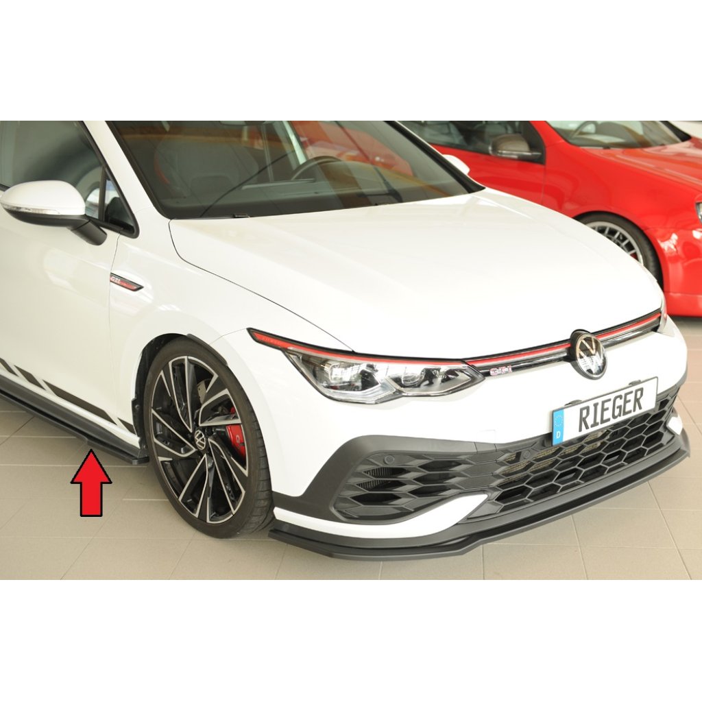 Rieger spoiler pod boční práh mont. strana pravá pro Volkswagen Golf 8 GTI Clubsport 5-dvéř., r.v. 10/20-, plast ABS bez povrchové úpravy