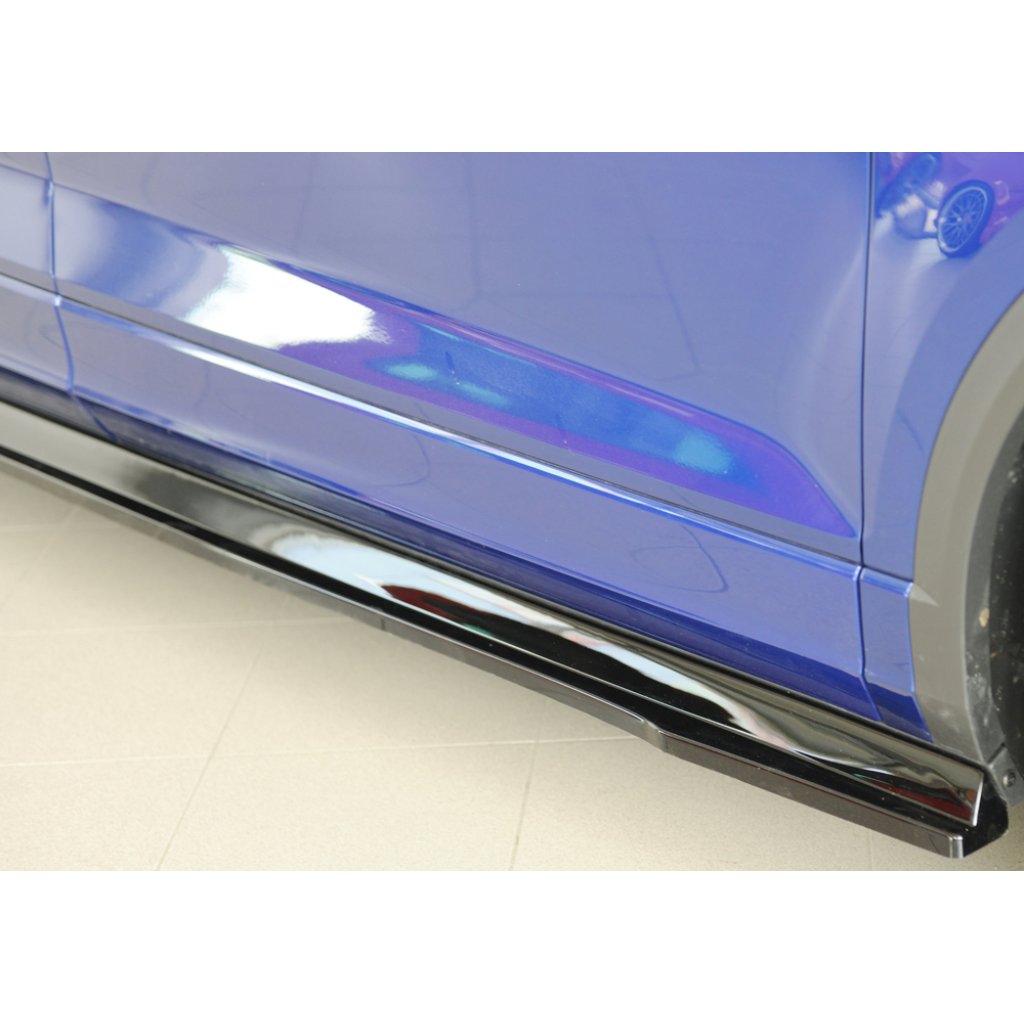 Rieger spoiler pod boční práh mont. strana pravá pro Volkswagen T-roc R A1 5-dvéř., 01/22-, plast ABS lakovaný do černé lesklé barvy