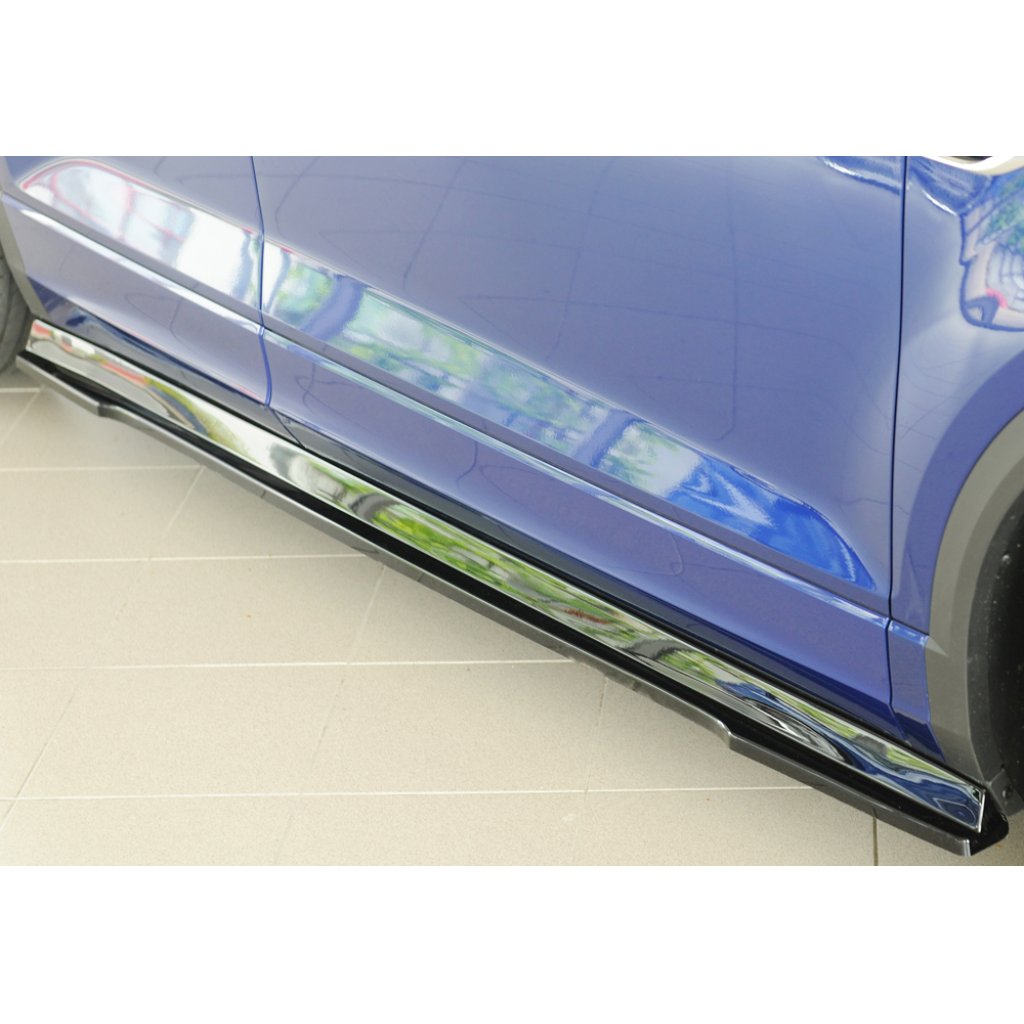 Rieger spoiler pod boční práh mont. strana pravá pro Volkswagen T-roc R A1 5-dvéř., 01/22-, plast ABS lakovaný do černé lesklé barvy