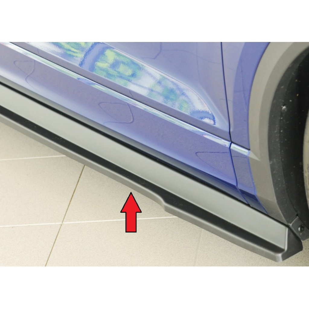 Rieger spoiler pod boční práh mont. strana pravá pro Volkswagen T-roc R A1 5-dvéř., r.v. 01/22-, plast ABS bez povrchové úpravy
