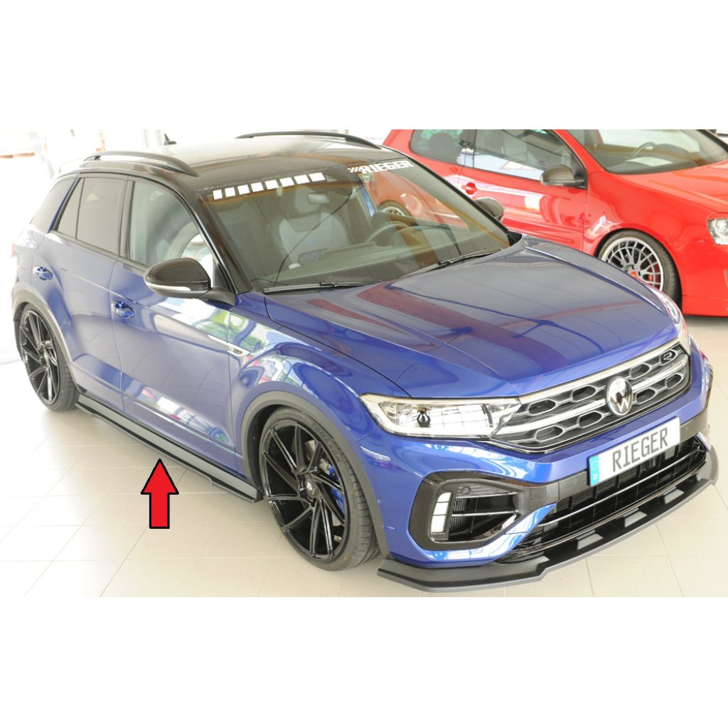 Rieger spoiler pod boční práh mont. strana pravá pro Volkswagen T-roc R A1 5-dvéř., r.v. 01/22-, plast ABS bez povrchové úpravy
