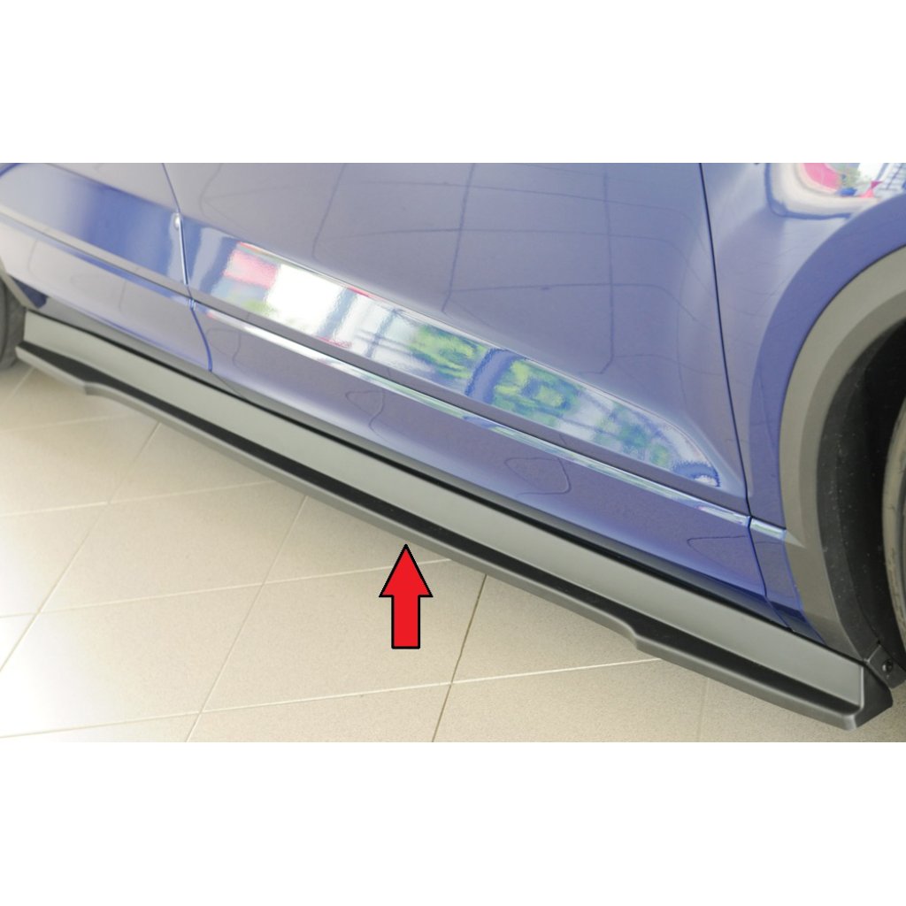 Rieger spoiler pod boční práh mont. strana pravá pro Volkswagen T-roc R A1 5-dvéř., r.v. 01/22-, plast ABS bez povrchové úpravy