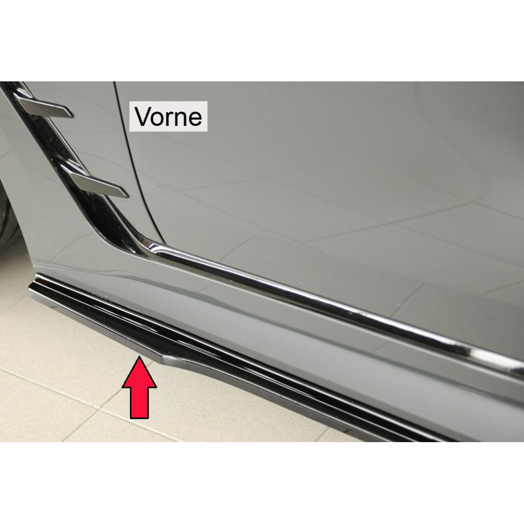 Rieger spoiler pod boční práh mont. strana pro BMW i4 G26 G4C gran coupe (5-dvéř.), 11/21-, plast ABS lakovaný do černé lesklé barvy, levá strana