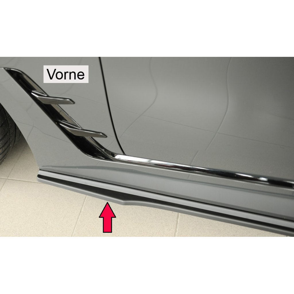 Rieger spoiler pod boční práh mont. strana pro BMW i4 G26 G4C gran coupe (5-dvéř.), r.v. 11/21-, plast ABS bez povrchové úpravy, levá strana