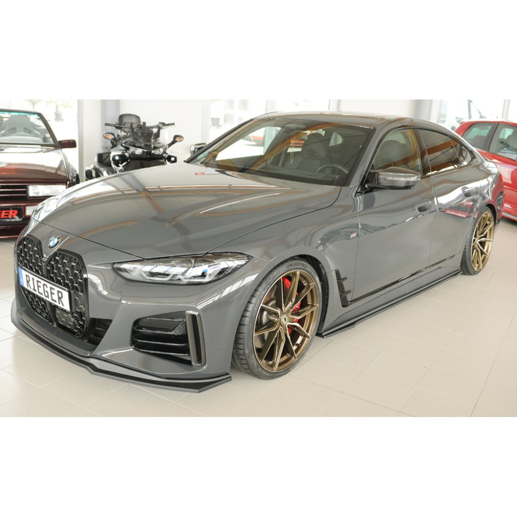Rieger spoiler pod boční práh mont. strana pro BMW i4 G26 G4C gran coupe (5-dvéř.), r.v. 11/21-, plast ABS bez povrchové úpravy, levá strana