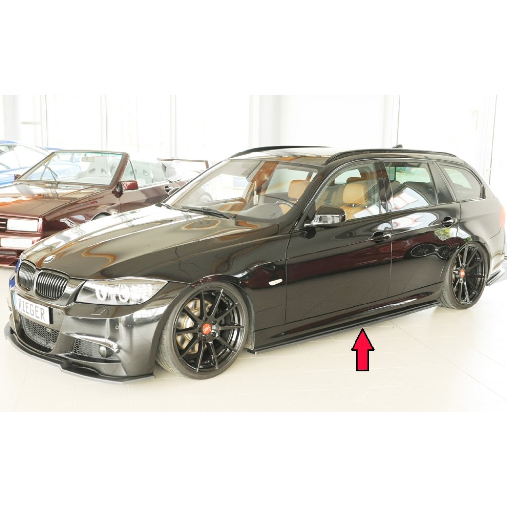 Rieger spoiler pod boční práh mont. strana pro BMW řada 3 E91 touring, r.v. 09/08-, plast ABS bez povrchové úpravy, levá strana