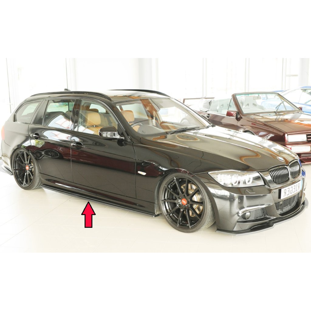 Rieger spoiler pod boční práh mont. strana pro BMW řada 3 E91 touring, r.v. 09/08-, plast ABS bez povrchové úpravy, pravá strana