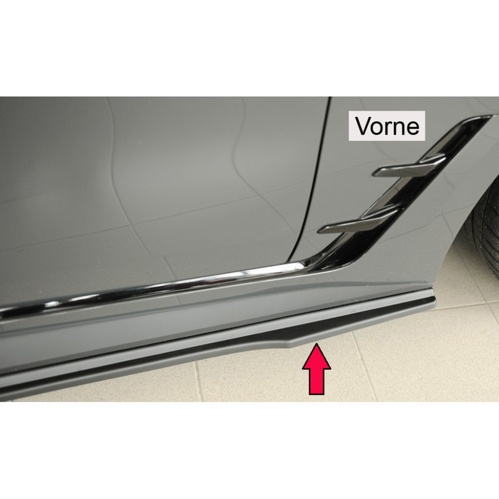 Rieger spoiler pod boční práh mont. strana pro BMW řada 4 G26 gran coupe (5-dvéř.), r.v. 07/20-, plast ABS bez povrchové úpravy, pravá strana