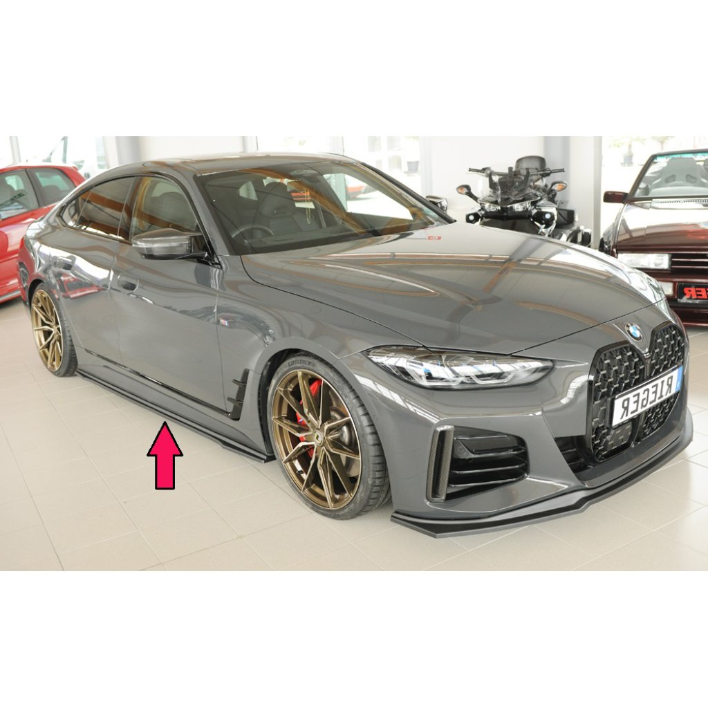 Rieger spoiler pod boční práh mont. strana pro BMW řada 4 G26 gran coupe (5-dvéř.), r.v. 07/20-, plast ABS bez povrchové úpravy, pravá strana