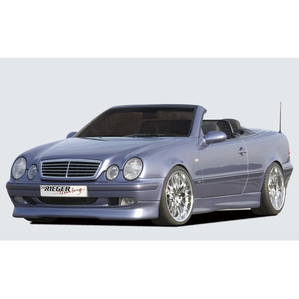 Rieger spoiler pod přední nárazník (Elegance) pro Mercedes CLK W208 kabriolet, kupé, plast ABS bez povrchové úpravy