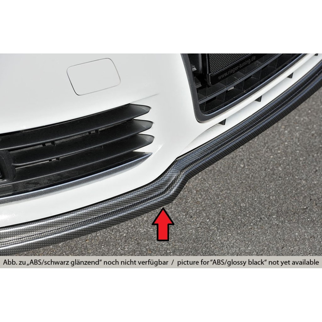 Rieger spoiler pod přední nárazník (GBL-55330) pro Audi A6 4F avant, r.v. 10/08-08/11, plast ABS lakovaný do černé lesklé barvy
