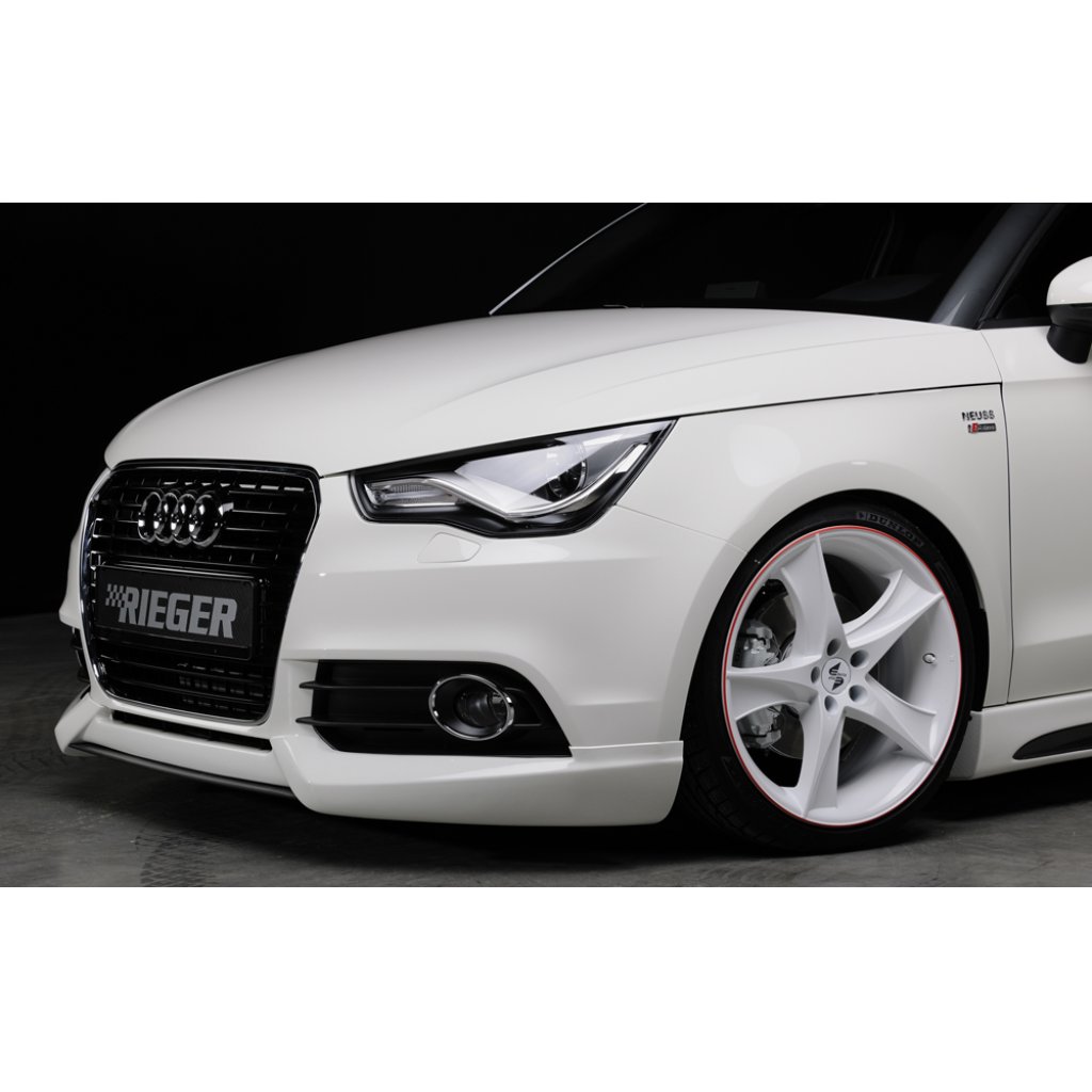 Rieger spoiler pod přední nárazník pro Audi A1 8X 3-dvéř., 5-dvéř. (sportback) před faceliftem, r.v. 08/10-12/14, plast ABS bez povrchové úpravy