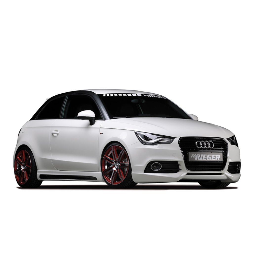Rieger spoiler pod přední nárazník pro Audi A1 8X 3-dvéř., 5-dvéř. (sportback) před faceliftem, r.v. 08/10-12/14, plast ABS bez povrchové úpravy