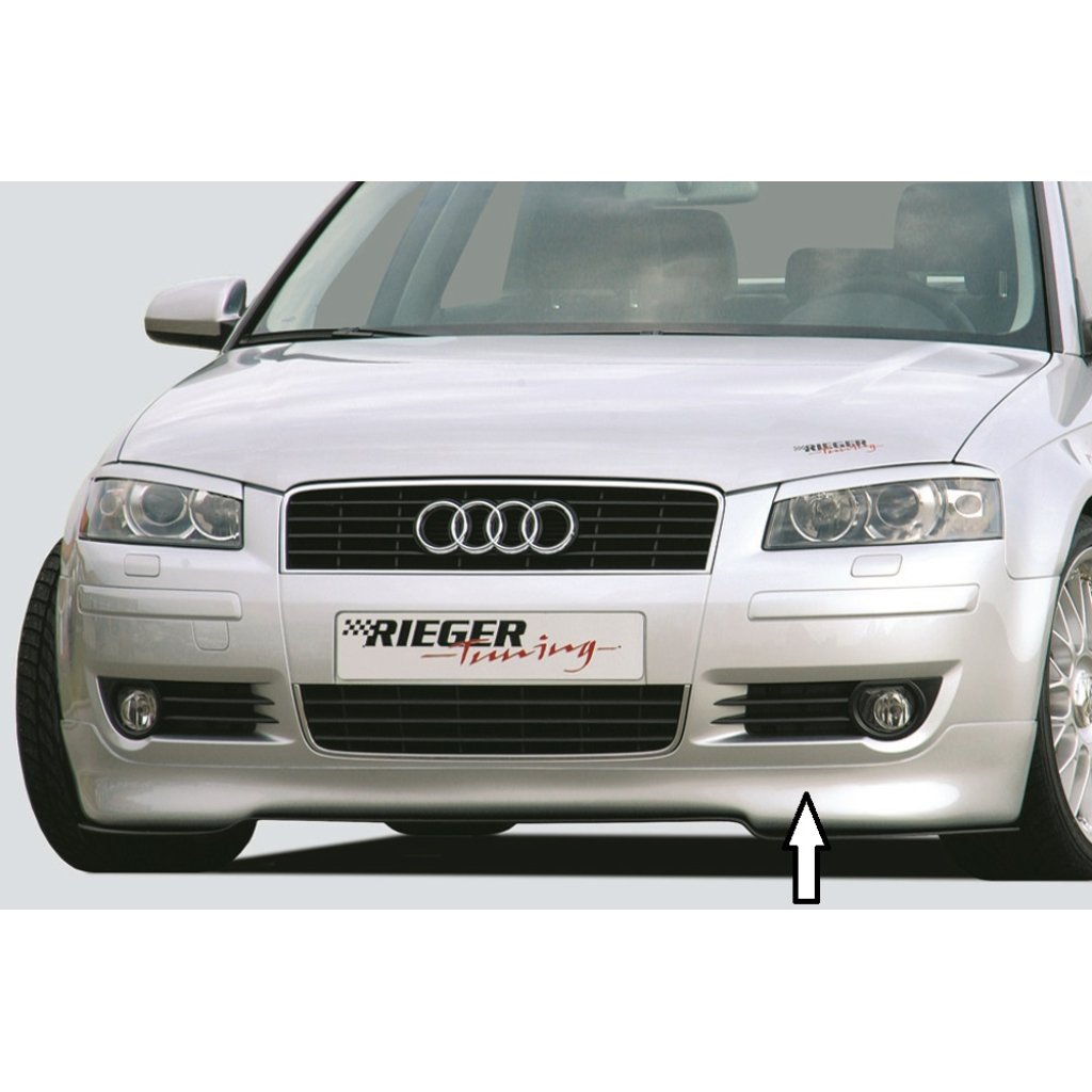 Rieger spoiler pod přední nárazník pro Audi A3 8P 3-dvéř. před faceliftem, r.v. -05/05, plast ABS bez povrchové úpravy