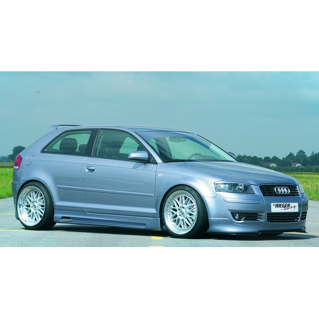 Rieger spoiler pod přední nárazník pro Audi A3 8P 3-dvéř. před faceliftem, r.v. -05/05, plast ABS bez povrchové úpravy
