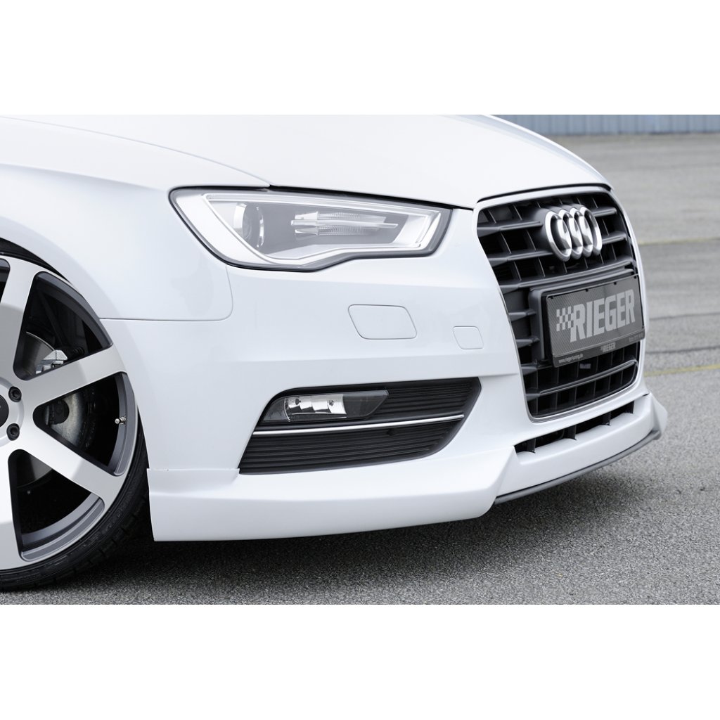 Rieger spoiler pod přední nárazník pro Audi A3 8V 3-dvéř. (hatchback 8V1), 5-dvéř. (sportback 8VA) před faceliftem, r.v. 07/12-08/16, plast ABS bez povrchové úpravy