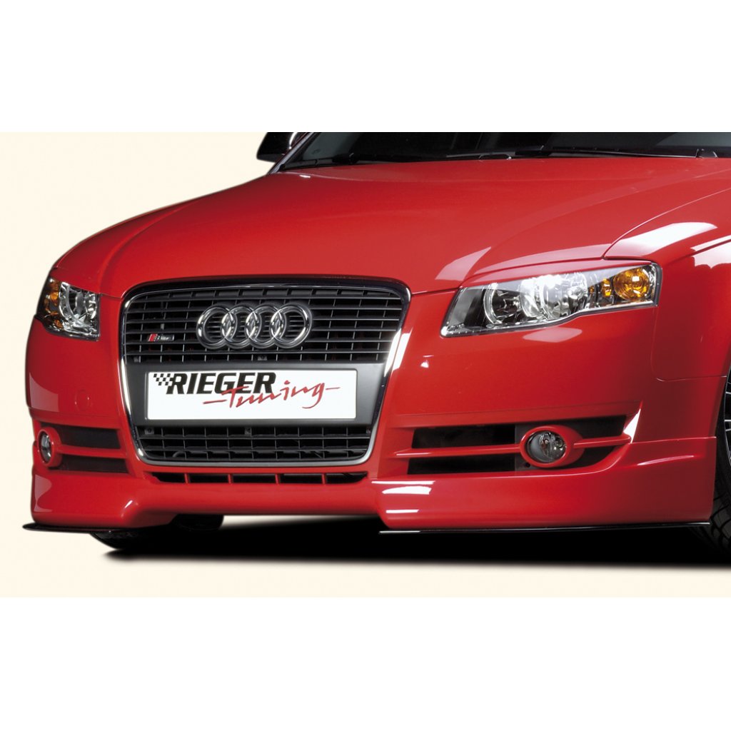 Rieger spoiler pod přední nárazník pro Audi A4 8E, 8H avant, kabriolet, sedan po faceliftu, r.v. 01/06-, 11/04-, plast ABS bez povrchové úpravy