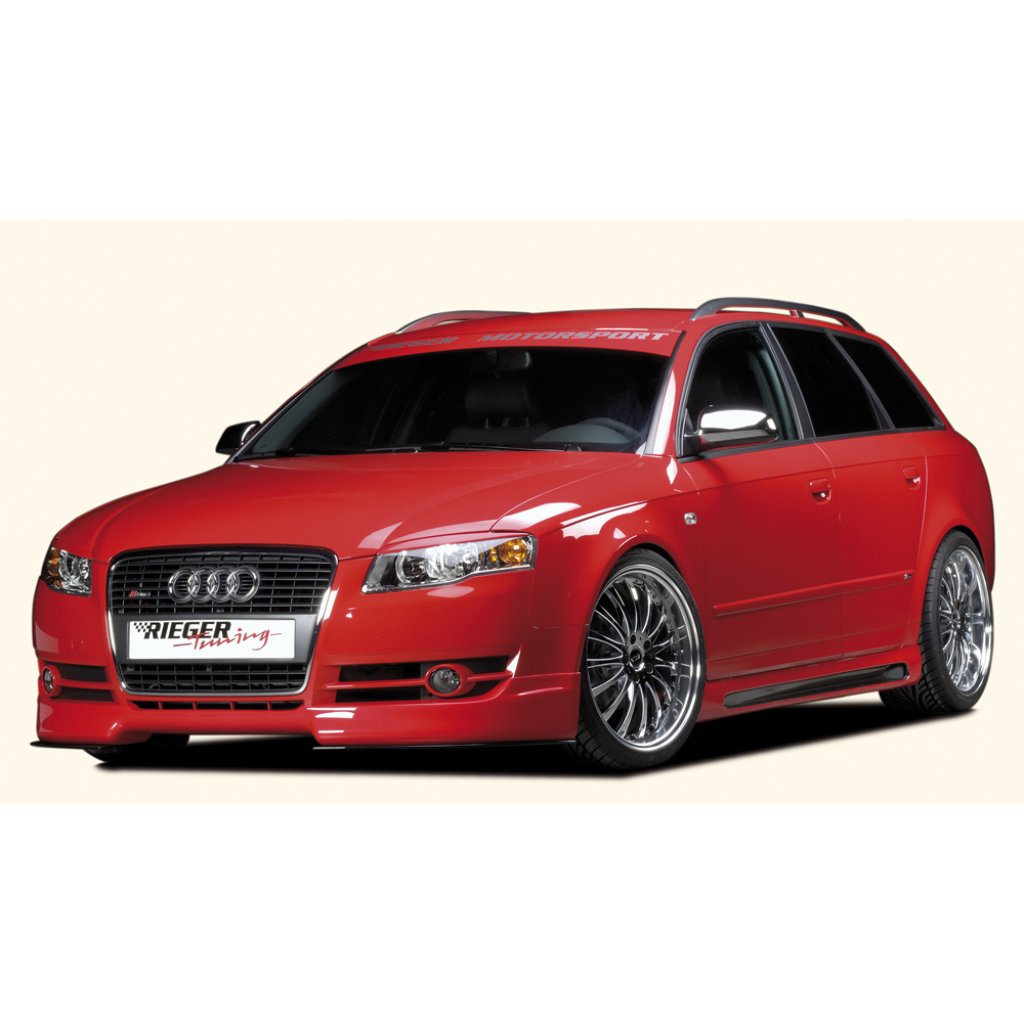 Rieger spoiler pod přední nárazník pro Audi A4 8E, 8H avant, kabriolet, sedan po faceliftu, r.v. 01/06-, 11/04-, plast ABS bez povrchové úpravy