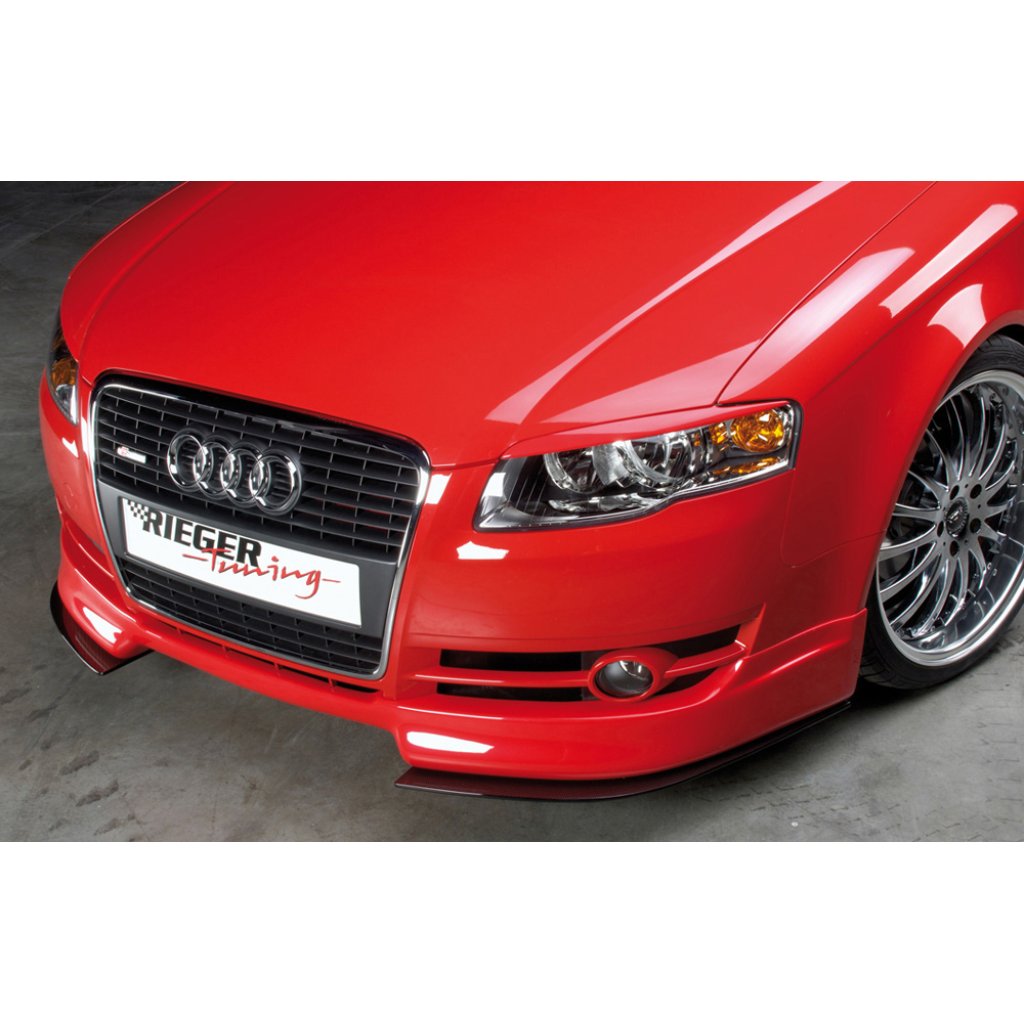 Rieger spoiler pod přední nárazník pro Audi A4 8E, 8H avant, kabriolet, sedan po faceliftu, r.v. 01/06-, 11/04-, plast ABS bez povrchové úpravy