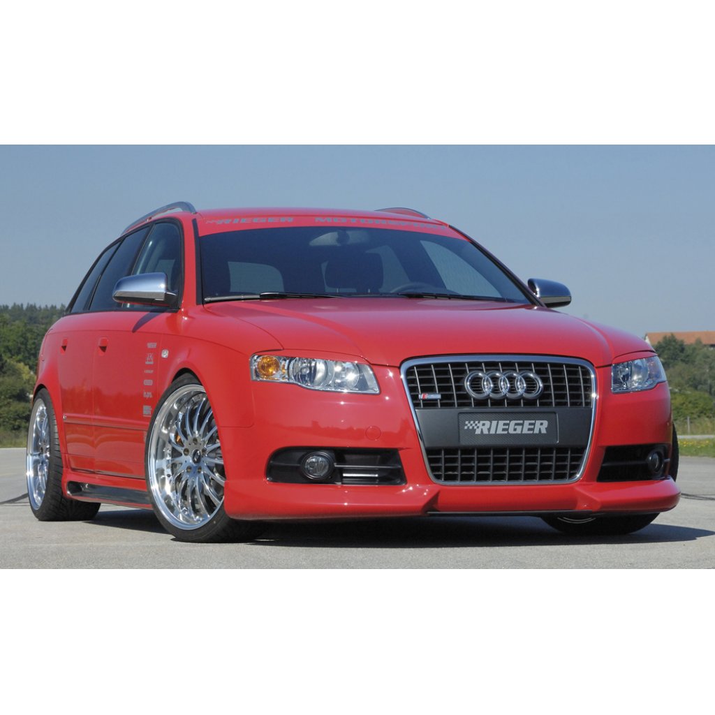 Rieger spoiler pod přední nárazník pro Audi A4 8E avant, sedan po faceliftu, r.v. 11/04-, plast ABS bez povrchové úpravy, bez žebrování