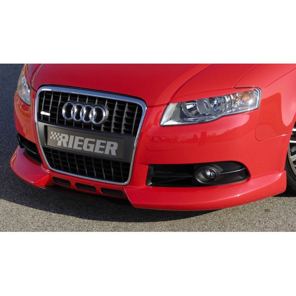 Rieger spoiler pod přední nárazník pro Audi A4 8E avant, sedan po faceliftu, r.v. 11/04-, plast ABS bez povrchové úpravy, s žebrováním