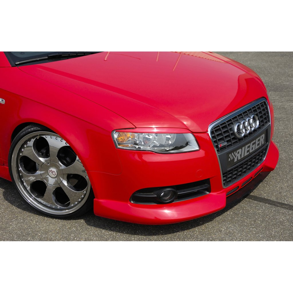 Rieger spoiler pod přední nárazník pro Audi A4 8E avant, sedan po faceliftu, r.v. 11/04-, plast ABS bez povrchové úpravy, s žebrováním