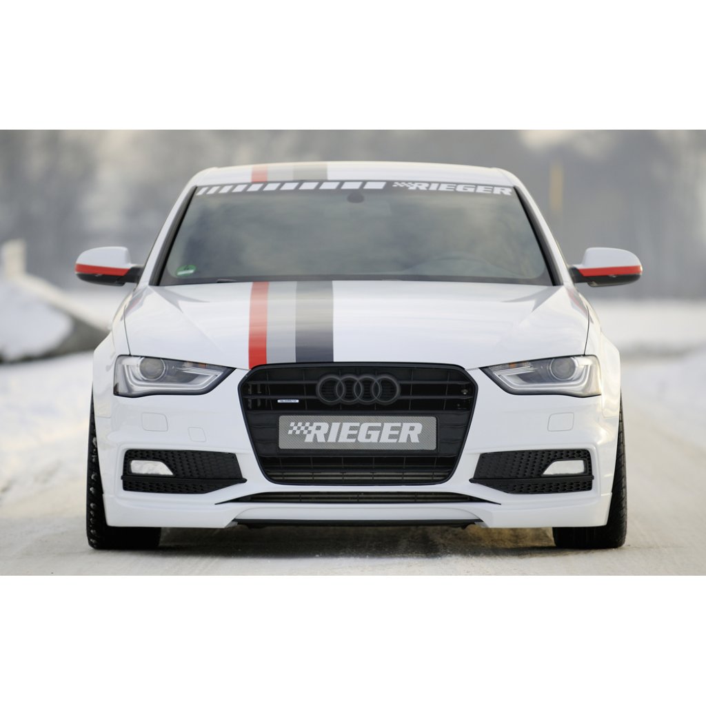 Rieger spoiler pod přední nárazník pro Audi A4 B8, B81 avant, sedan po faceliftu, r.v. 01/12-, plast ABS bez povrchové úpravy