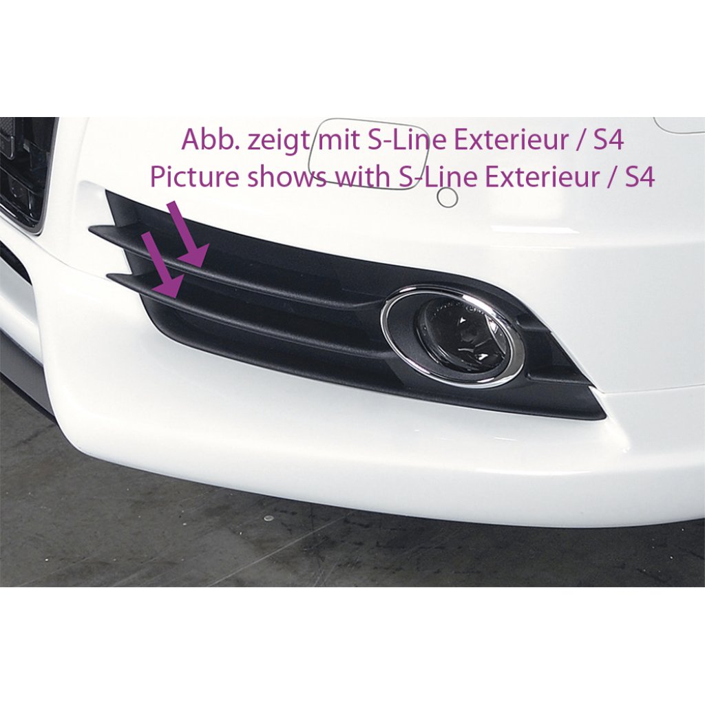 Rieger spoiler pod přední nárazník pro Audi A4 B8, B81 avant, sedan před faceliftem, r.v. 11/07-12/11, plast ABS bez povrchové úpravy, mimo S-Line