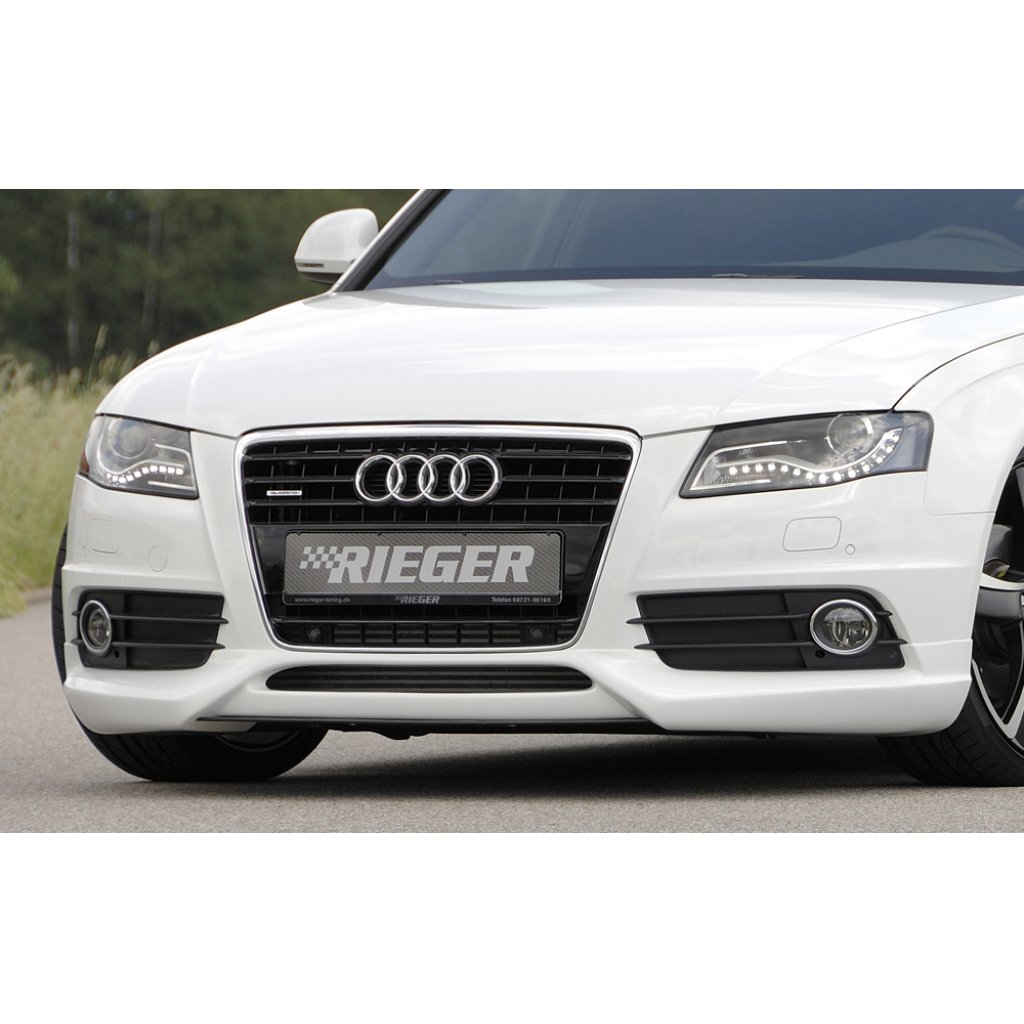 Rieger spoiler pod přední nárazník pro Audi A4 B8, B81 avant, sedan před faceliftem, r.v. 11/07-12/11, plast ABS bez povrchové úpravy, S-Line