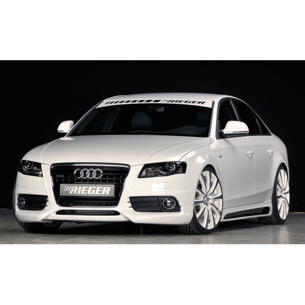 Rieger spoiler pod přední nárazník pro Audi A4 S4 B8, B81 avant, sedan před faceliftem, r.v. 11/08-12/11, plast ABS bez povrchové úpravy