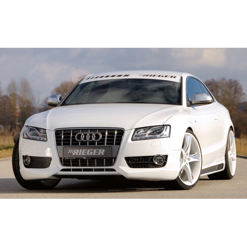 Rieger spoiler pod přední nárazník pro Audi A5 B8, B81 kabriolet, kupé, Sportback před faceliftem, r.v. 06/07-07/11, plast ABS bez povrchové úpravy, mimo S-Line