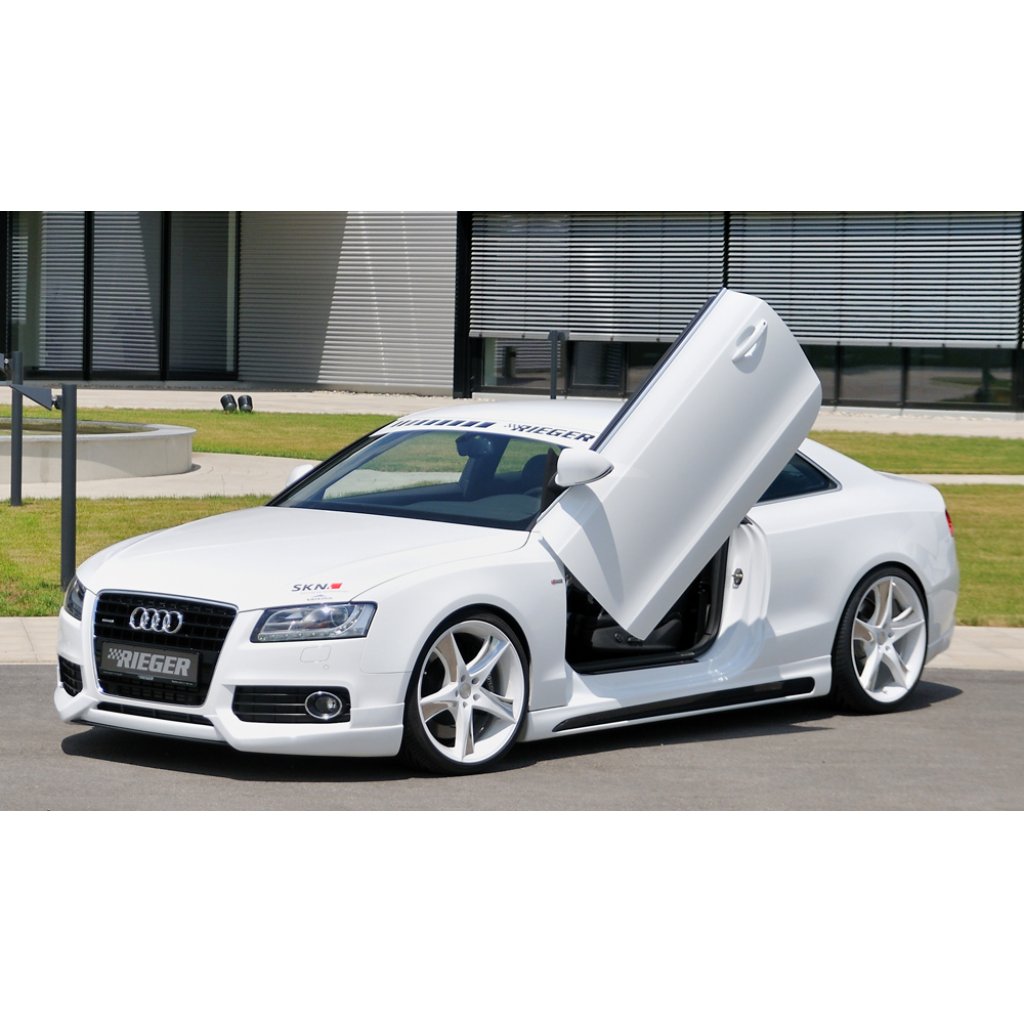 Rieger spoiler pod přední nárazník pro Audi A5 B8, B81 kabriolet, kupé, Sportback před faceliftem, r.v. 06/07-07/11, plast ABS bez povrchové úpravy, S-Line