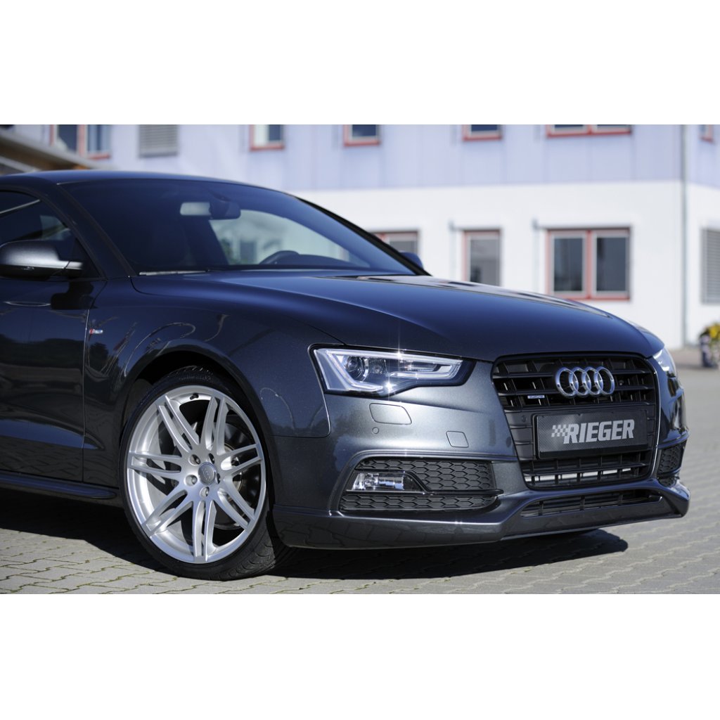 Rieger spoiler pod přední nárazník pro Audi A5 S5 B8, B81 kabriolet, kupé, Sportback po faceliftu, r.v. 10/11-06/16, plast ABS bez povrchové úpravy