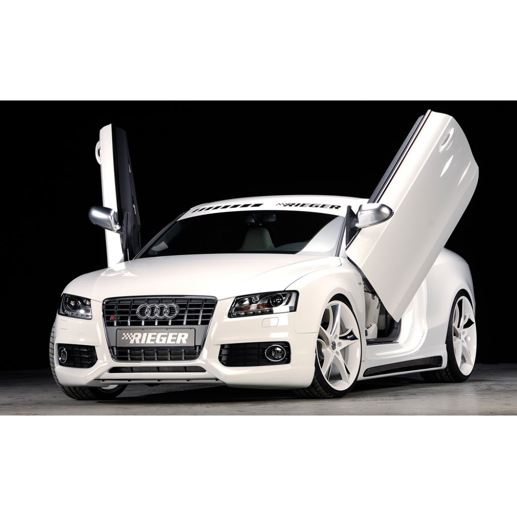 Rieger spoiler pod přední nárazník pro Audi A5 S5 B8, B81 kabriolet, kupé, Sportback před faceliftem, r.v. 06/07-07/11, plast ABS bez povrchové úpravy, pouze S5
