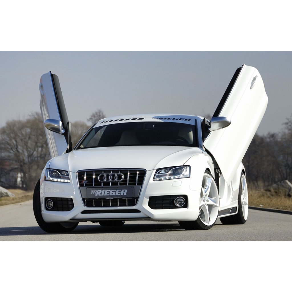 Rieger spoiler pod přední nárazník pro Audi A5 S5 B8, B81 kabriolet, kupé, Sportback před faceliftem, r.v. 06/07-07/11, plast ABS bez povrchové úpravy, pouze S5