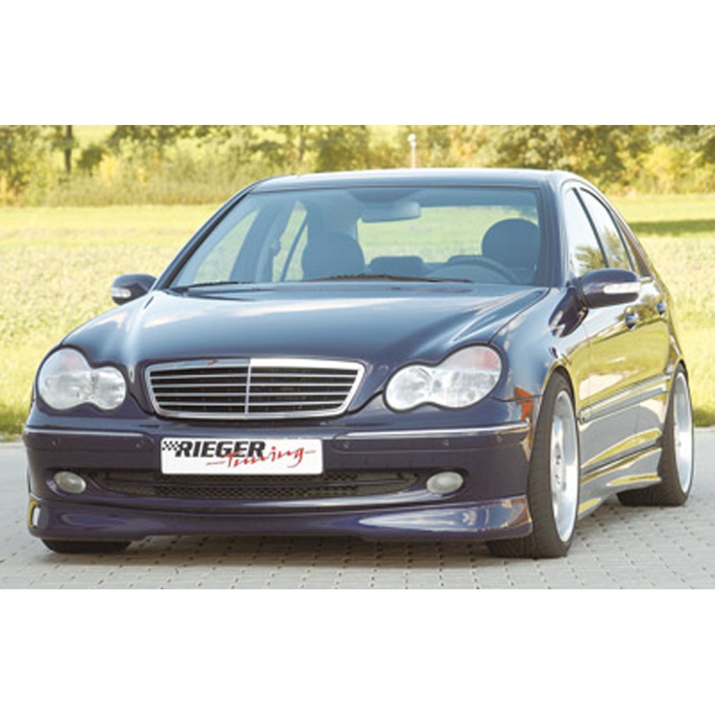 Rieger spoiler pod přední nárazník pro Avantgarde pro Mercedes třída C W203 sedan, t-model, r.v. 05/00-, plast ABS bez povrchové úpravy